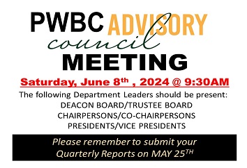 Advisory Council Meeting Coming Up!